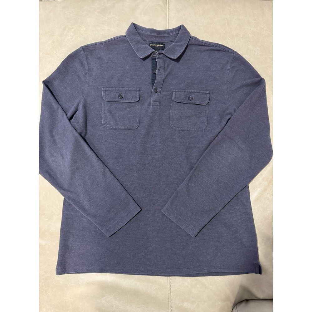 Banana Republic Men's Long-Sleeve Polo Shirt XL